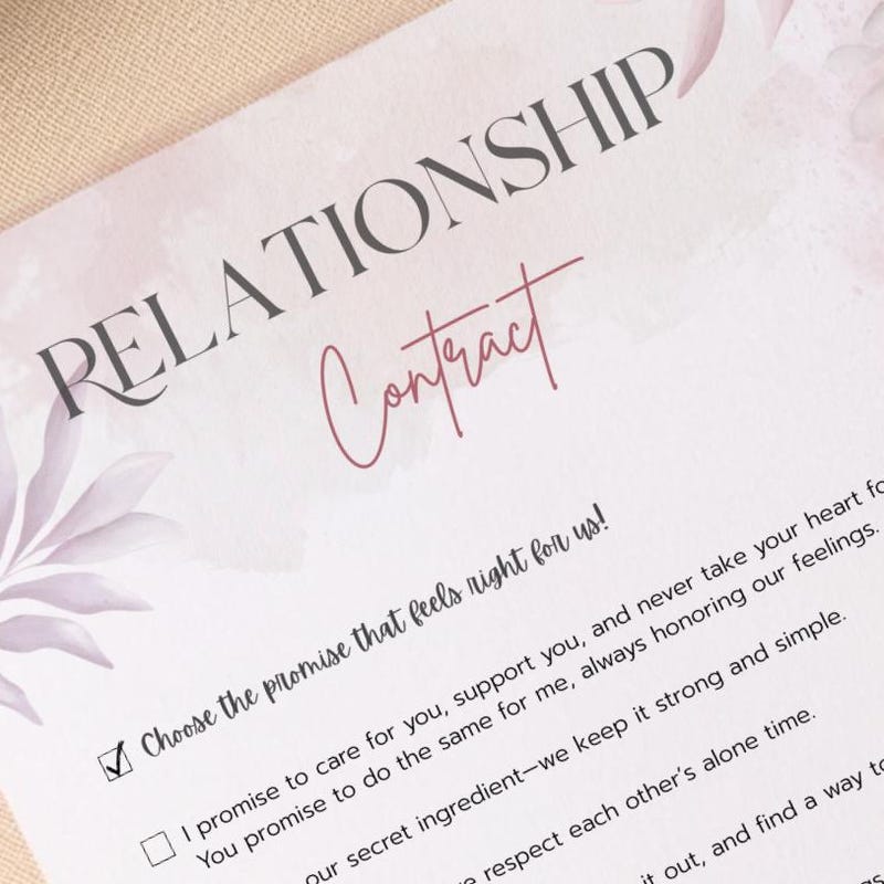 Fun Looking Contract Funny Printable Contracts - Etsy