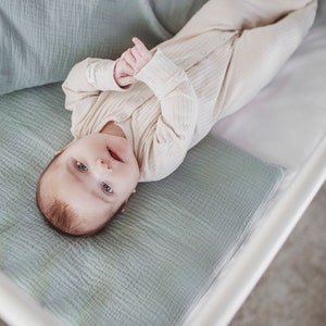 Muslin bedding, Baby newborn duvet pillow, Baby shower gift, Crib Cot bedding, Organic cotton, Antiallergic, Summer toddler bedding