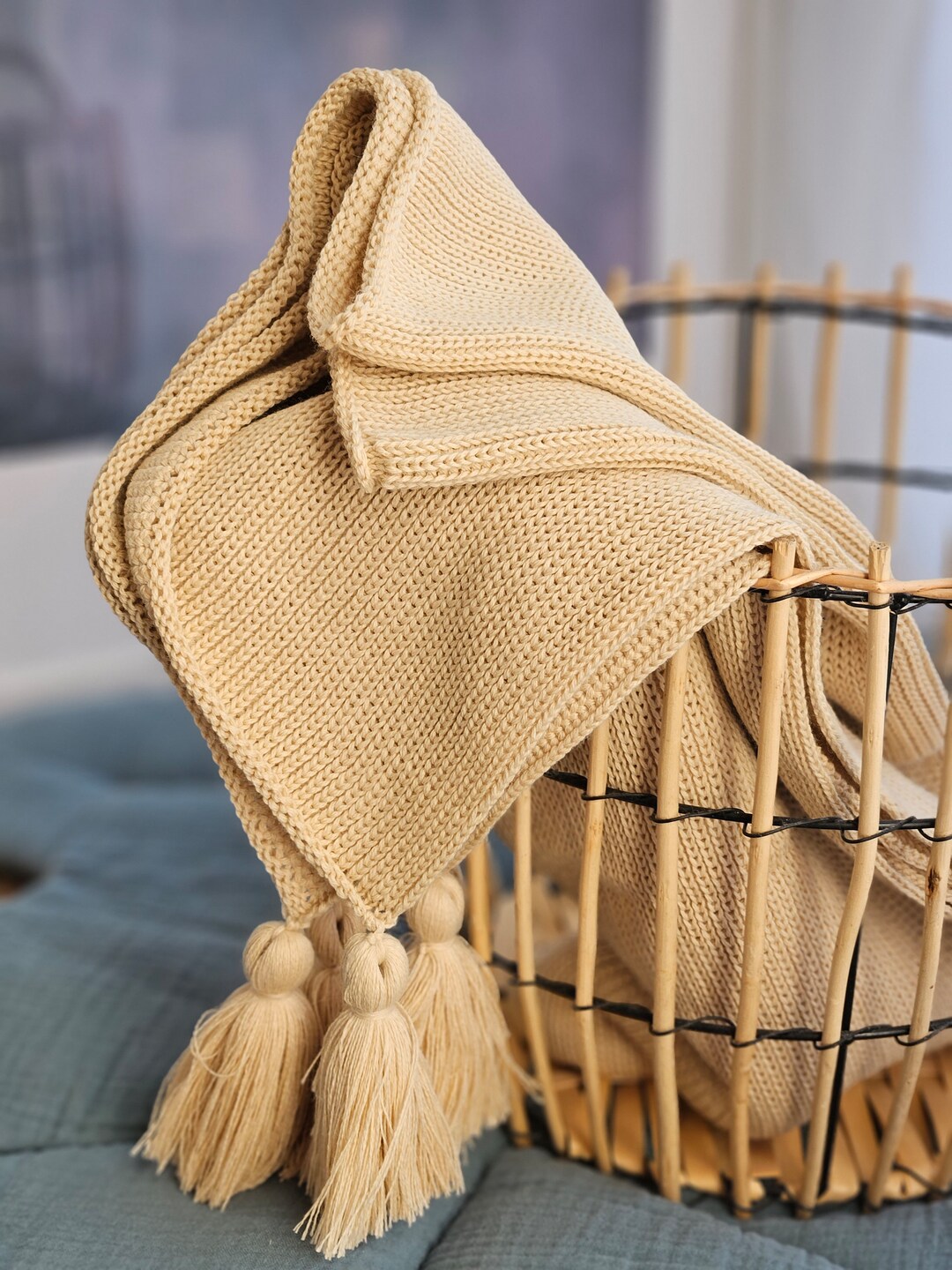 Newborn Merino Wool Blanket, Throw Baby Blanket, Warm and Soft Baby