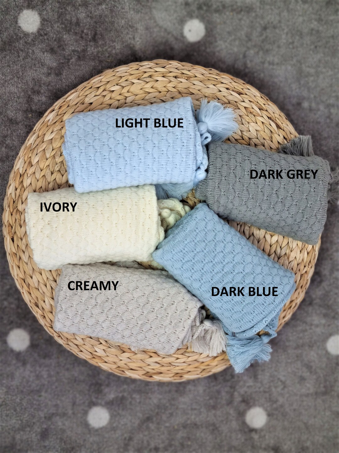 Newborn Merino Blanket Knitted Baby Blanket Organic Throw Blanket Baby