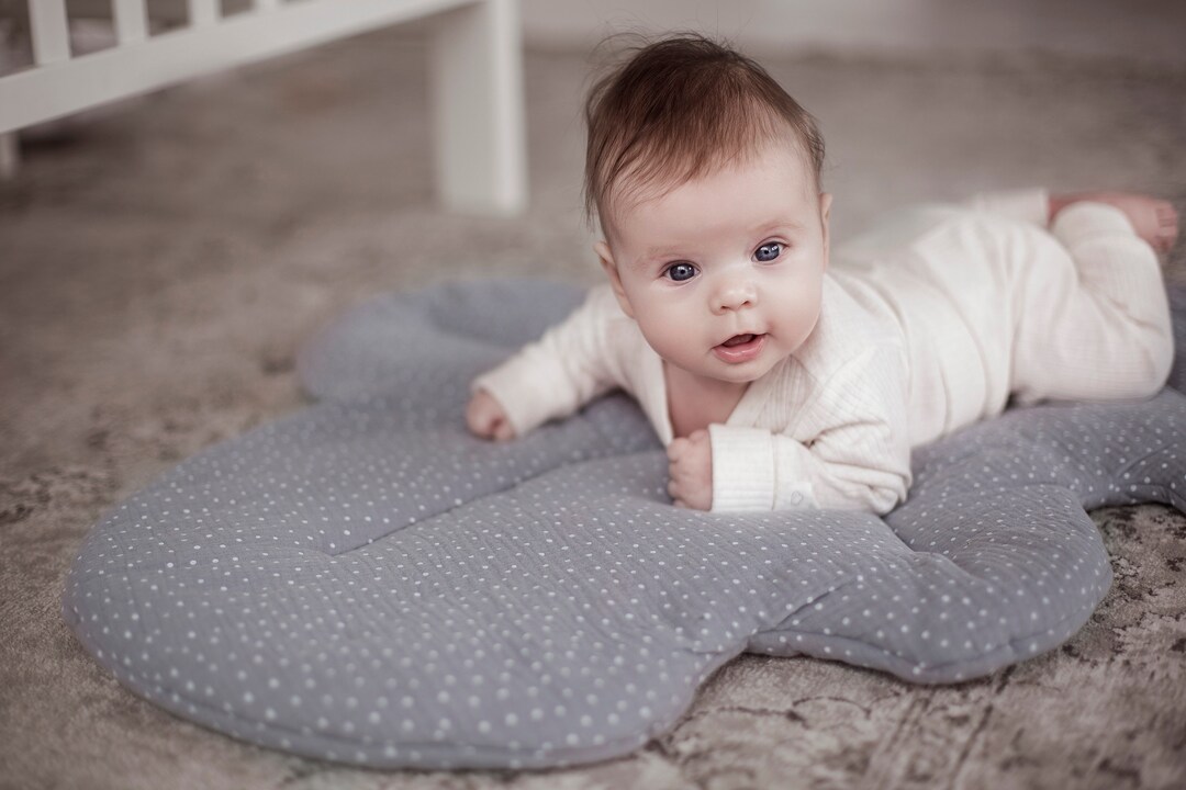 Neutral Baby Play Mat, Leaf Baby Mat, Activity Center, Nursery Play Mat