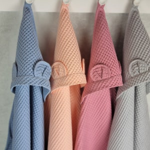 Newborn waffle towel, Gift idea baby shower, Boy and girl towel, Hooded towel pink/blue/grey, Beach baby towel, Pool towel kids