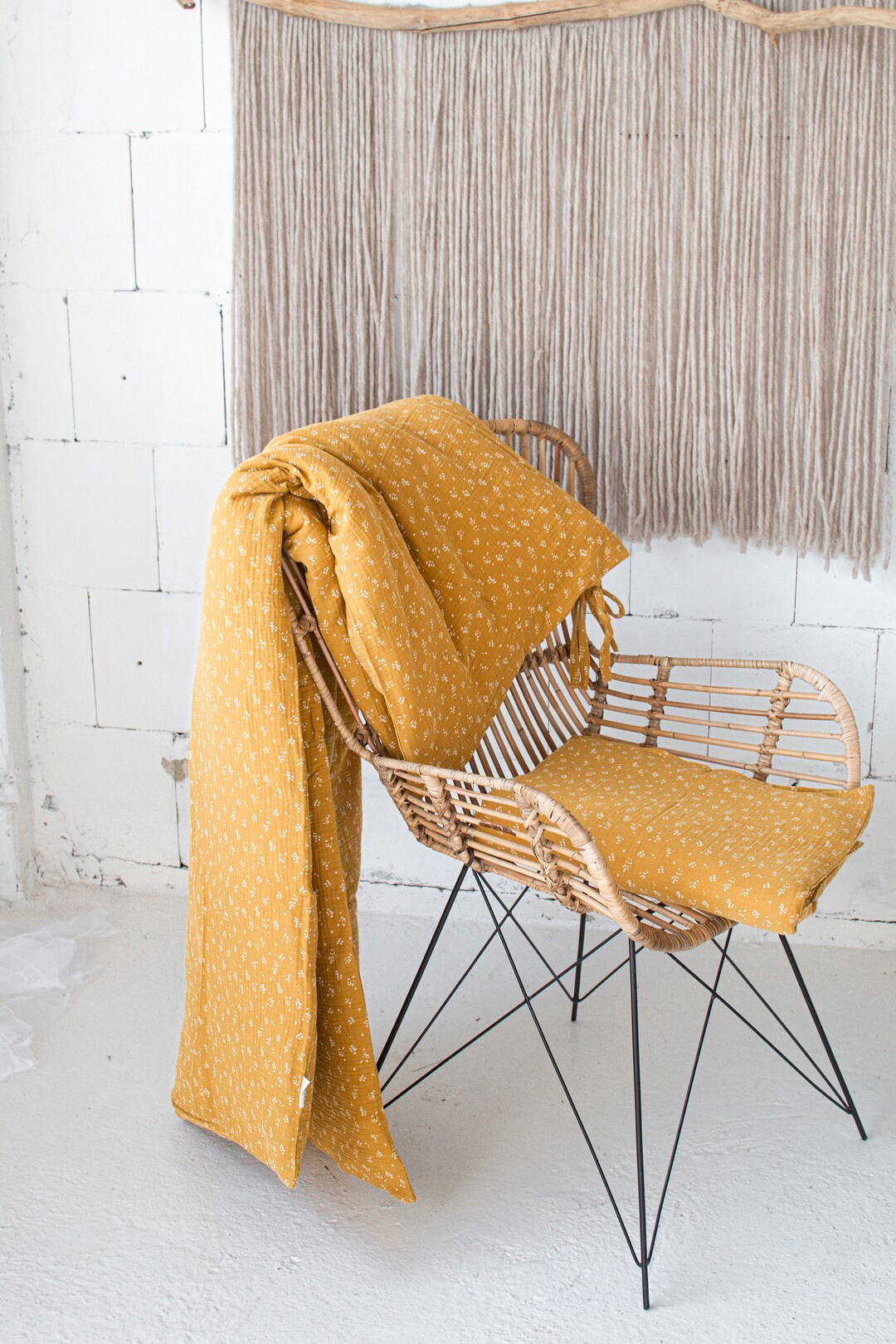 Baby Crib Duvet Cover, Soft Newborn Bedding, 4 Layer Muslin, Nursery