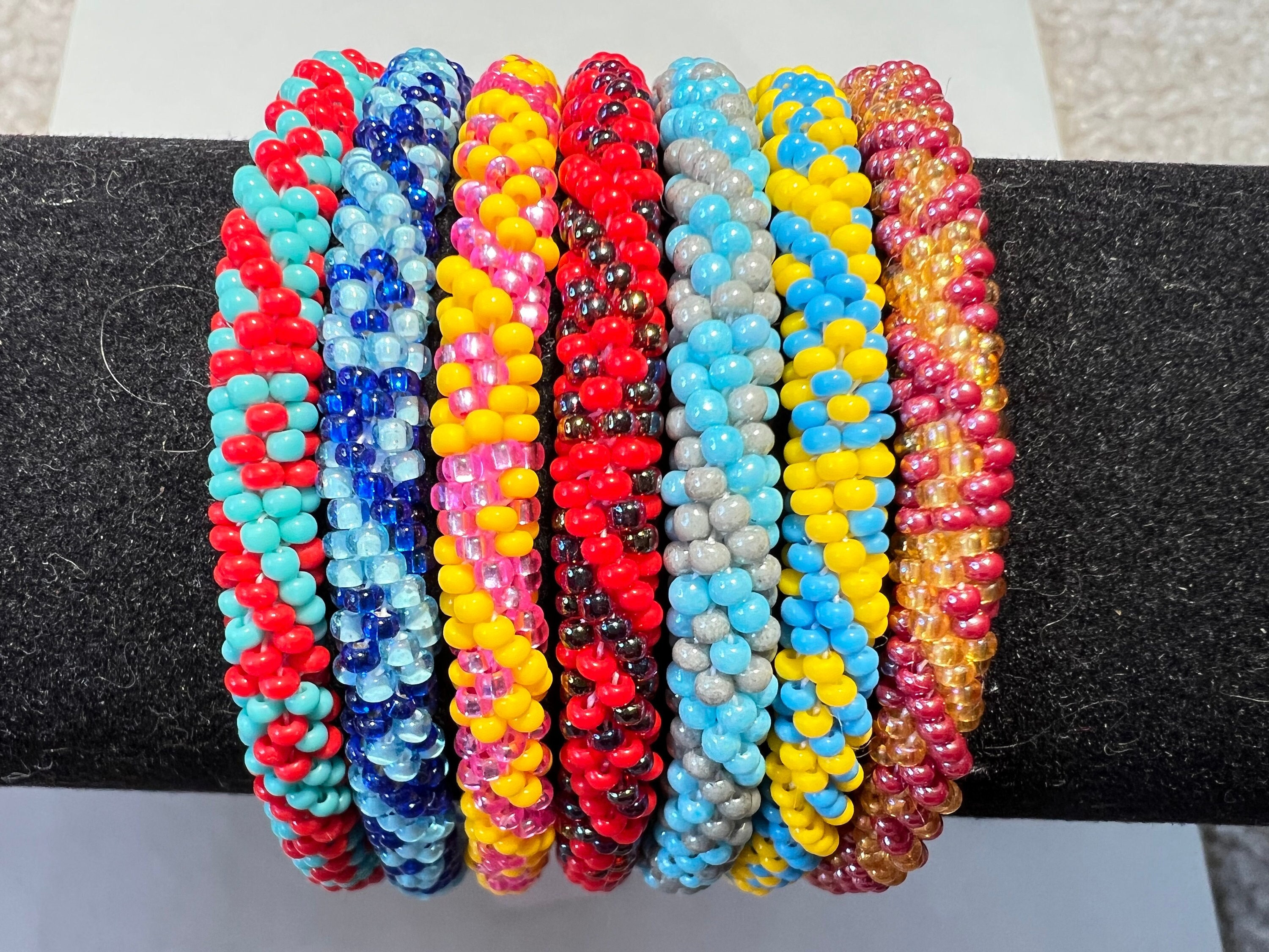 Handmade Beaded Crochet Bracelet - Etsy