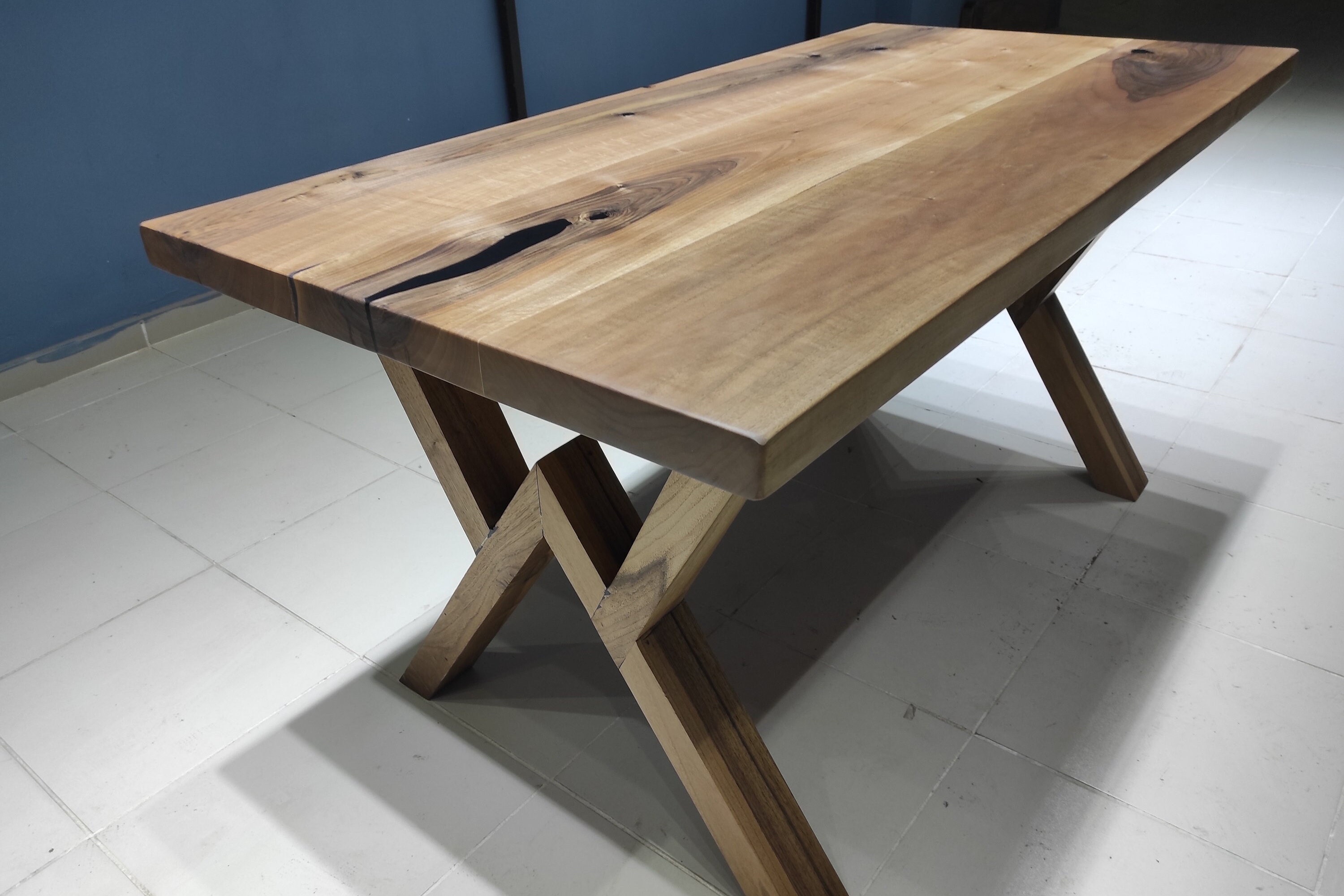Handmade Solid Walnut Dining Table, Custom Natural Wood Table - Etsy