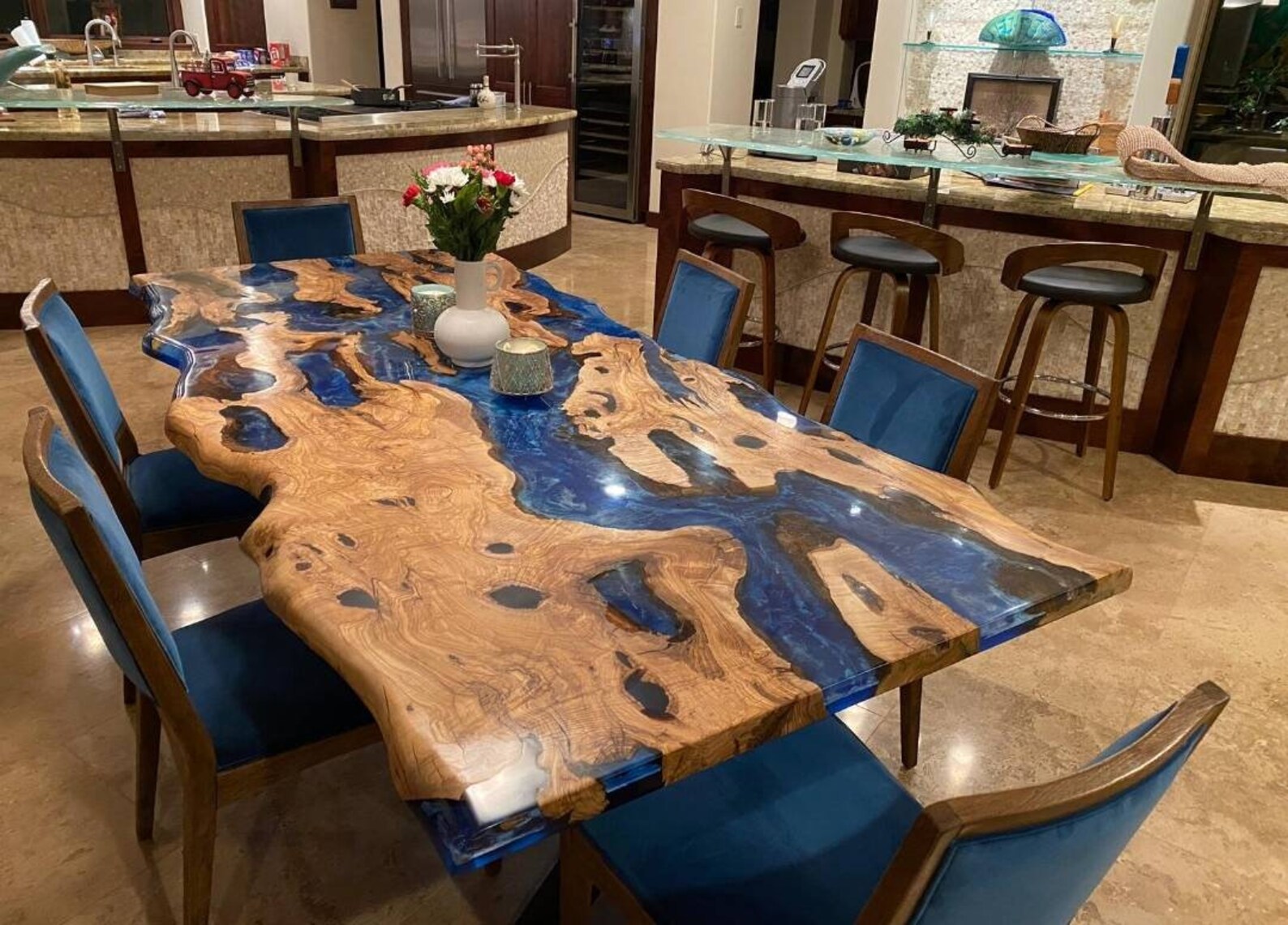 Epoxy Table Custom Dining Table Dining Room Table Live Edge - Etsy