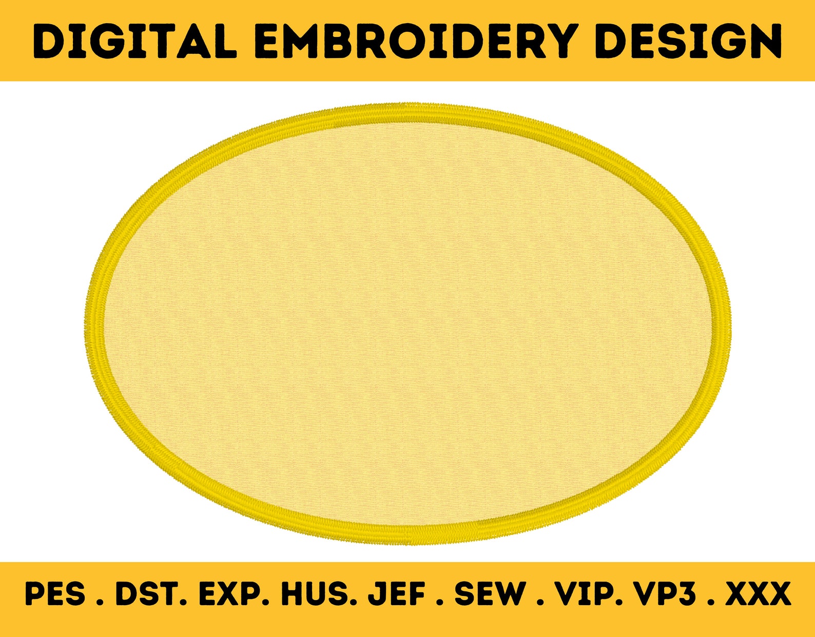 Appliqué Oval Appliqué Border Design Machine Embroidery Etsy