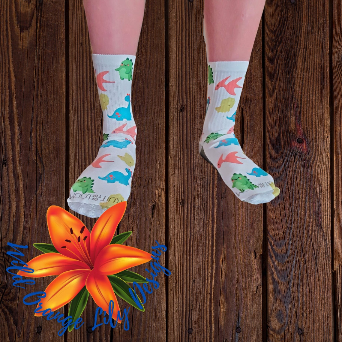 Men's Dinosaur Crew Socks Etsy