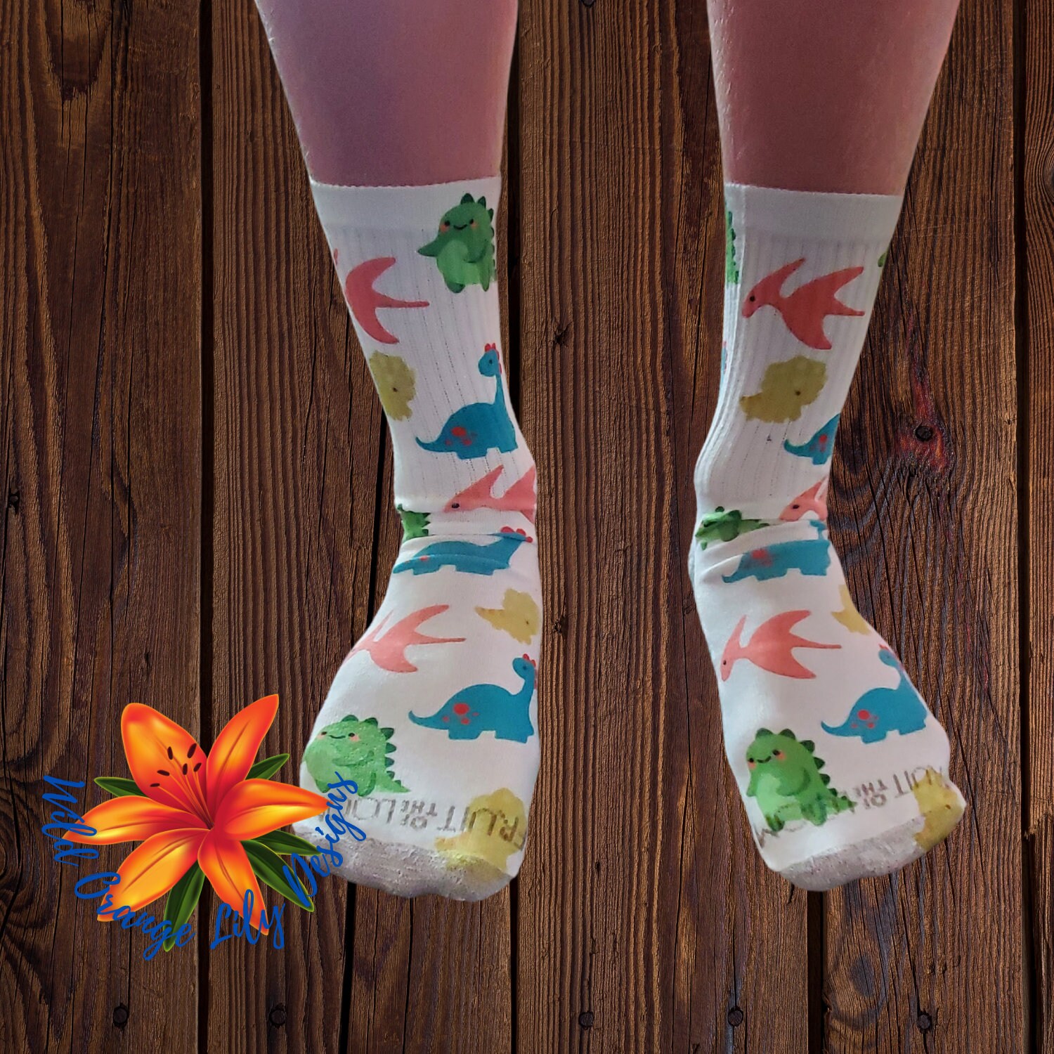 Men's Dinosaur Crew Socks Etsy