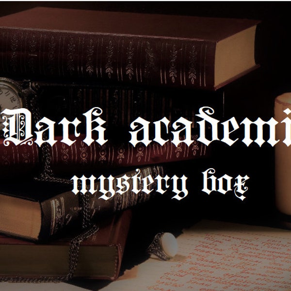 Dark Academia mystery box, Light academia surprise jewelry box, Gothic aesthetics jewelry and accessories, Handmade clay jewelry