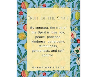 Fruit of the Spirit| Wall Art| William Morris| Christian Art