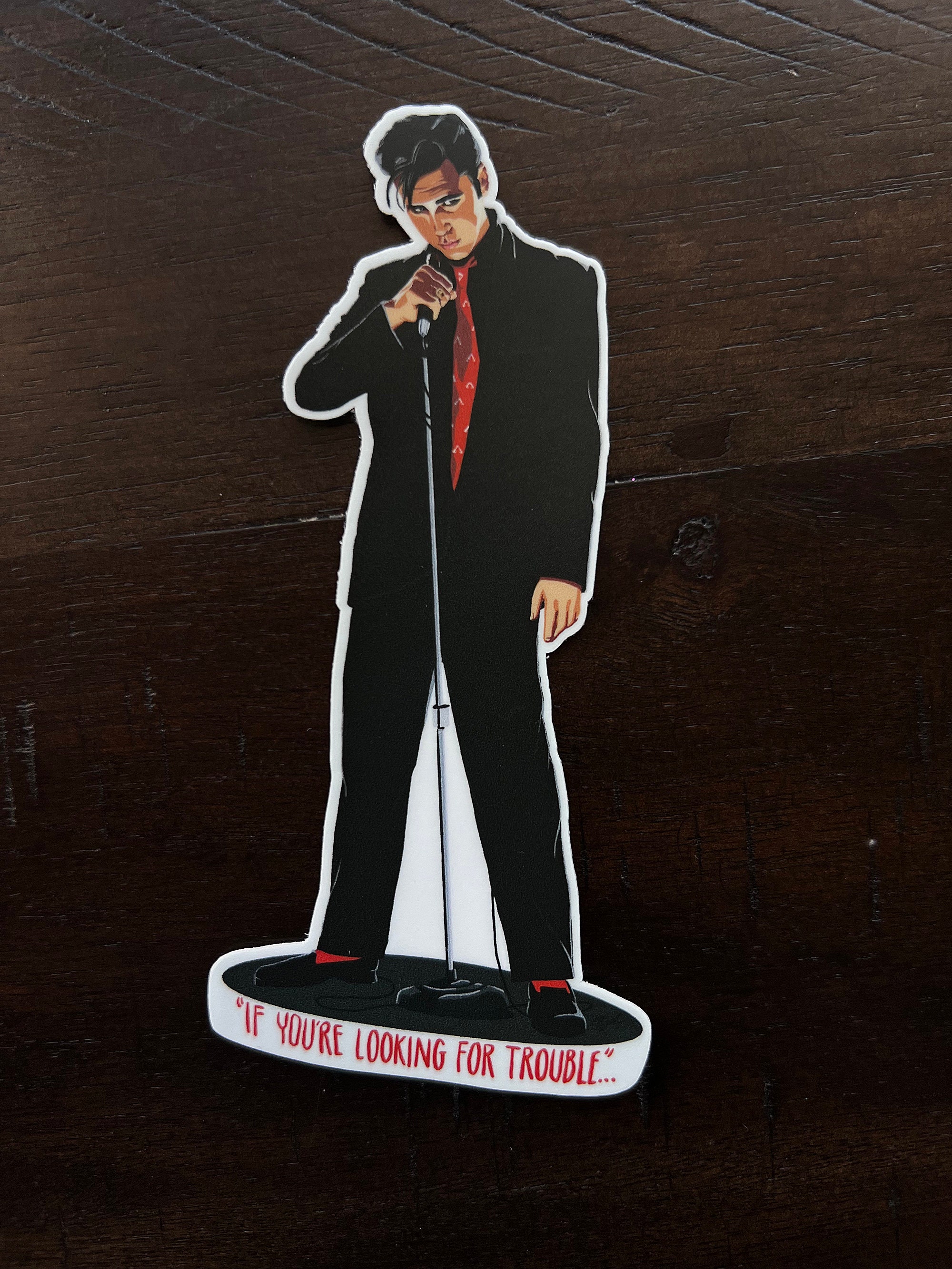 elvis presley austin butler trouble performance lyrics Sticker