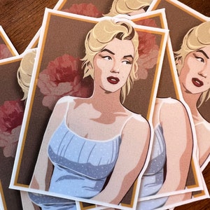 Marilyn Monroe - Blue Summer Sticker