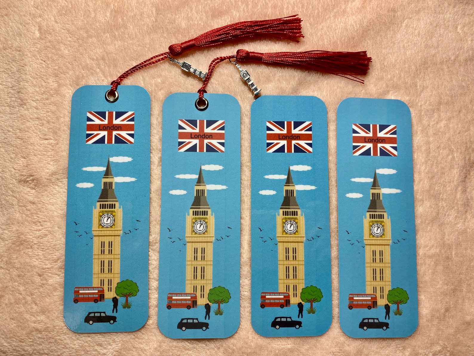 Bookmark London with or without tassel and charm Etsy