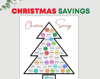 Christmas Savings Challenge, Christmas Funds, Christmas Savings Goal, Christmas Savings, Holiday Savings Funds, Savings Printable