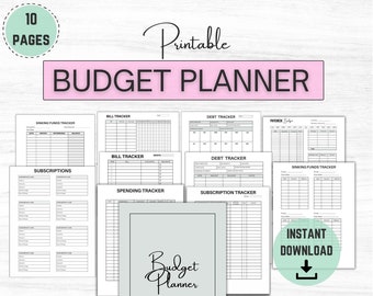 Financial Planner Printable, Budget Planner, Debt Snowball, Financial Journal Template, Budgeting Printable Planner