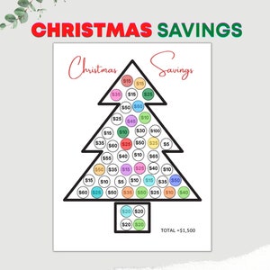 Christmas Savings Challenge, Christmas Funds, Christmas Savings Goal, Christmas Savings, Holiday Savings Funds, Savings Printable