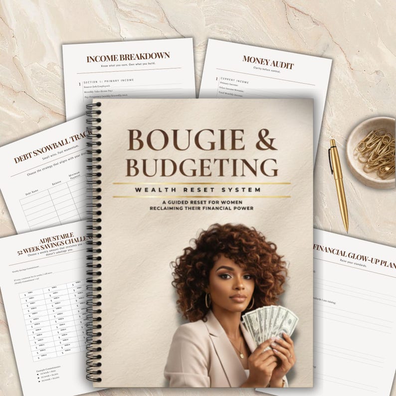 Budget Planner Printable for Women | Debt Payoff & Savings Challenge ...