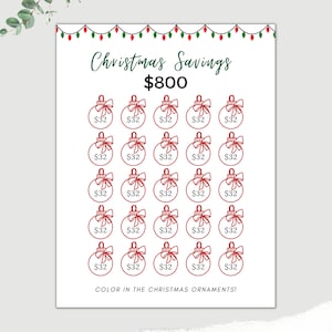 Christmas Savings Challenge, Christmas Funds, Christmas Savings Goal, Christmas Savings, Holiday Savings Funds, Savings Printable, Save 800