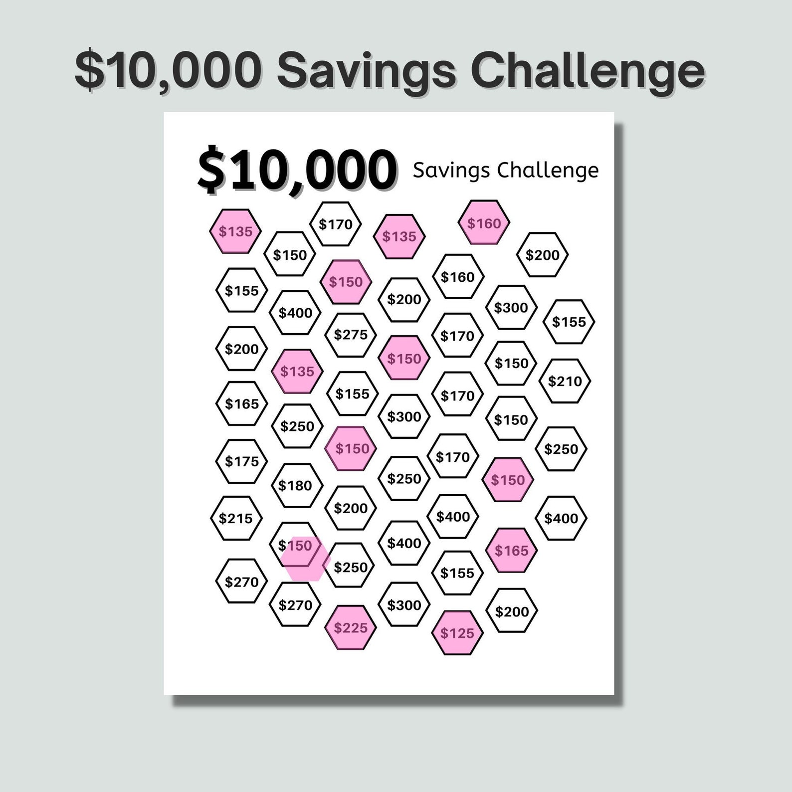 Save 10 000 In A Year Printable Chart
