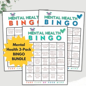 Mental Health Bingo, Self Care Bingo, Therapy Games, Wellbeing Wellness, Bingo Activity Kit, Counselor Games, Personal Wellness, Bingo Cards