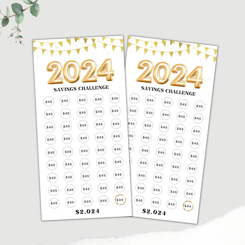 Save 2024 in 2024 New Year Savings Challenge 2024 Savings Etsy Australia