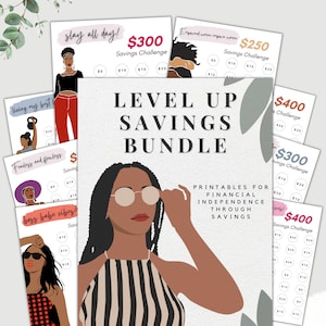 Black Girl Savings, Black Girl Planner, Challenge Bundle, Sinking Funds, Saving Planner, Emergency Fund, 12 Month Planner, That Girl Digital
