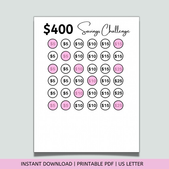 400-money-savings-challenge-printable-savings-tracker-etsy