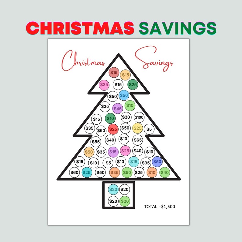 Christmas Savings Tracker Printable Christmas Funds Etsy christmas-savings-tracker-printable-christmas-funds-etsy