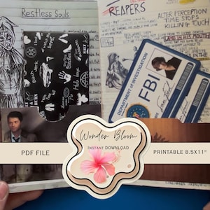 Supernatural Junk Journal Insert Kit | Unofficial || PDF Print || YouTube tutorial || Journal Scrapbooking || Sam and Dean Winchester