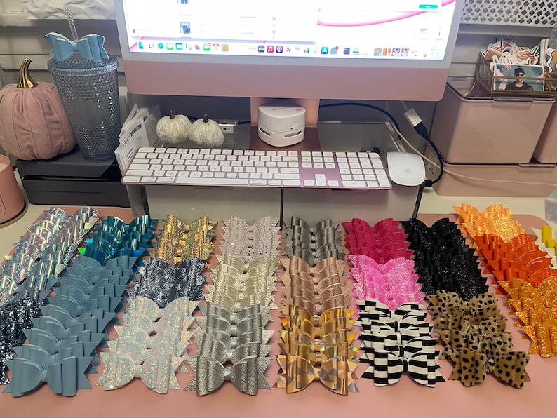 Straw Topper Bow Bow for Straw Decoration Faux Leather Bow Etsy