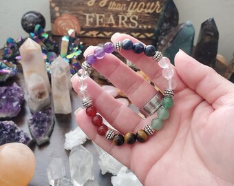 7 Chakra Crystal Bracelet: Healing Stone Jewelry