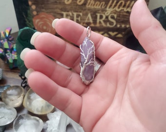 Tree of Life Amethyst Pendant, Adjustable Necklace