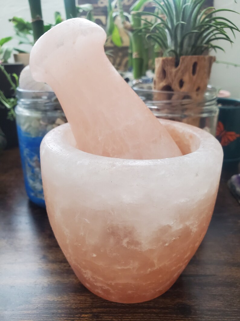 Himalayan Salt Mortar & Pestle Set/100 Himalayan Salt/gift Idea Etsy