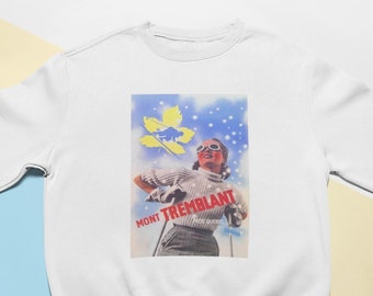 Ski Mont Tremblant - Retro Crewneck Sweatshirt, travel clothing, ski sweatshirt, apres ski, snowboard gift