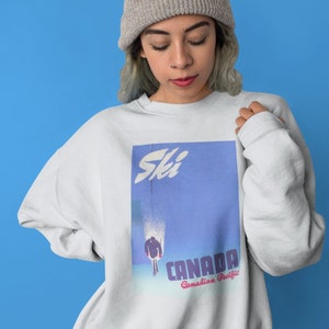 Ski Canada - Retro Style Crewneck Sweatshirt, ski sweatshirt, ski gift