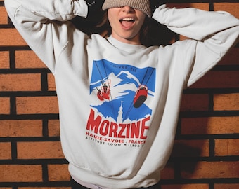 Ski Morzine France - Retro Crewneck Sweatshirt