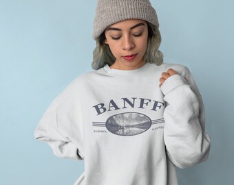 Banff Sweatshirt, Banff National Park, Alberta Sweatshirt, Crewneck Sweatshirt, Ski Sweatshirt, Lake Louise, Hiking Sweatshirt