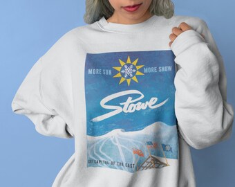 Ski Vermont sweatshirt - Stowe crewneck sweatshirt, Ski sweatshirt, Vermont gift