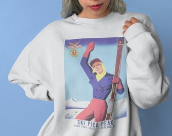 Ski Vermont sweatshirt - Pico Peak crewneck sweatshirt, Ski sweatshirt, Vermont gift