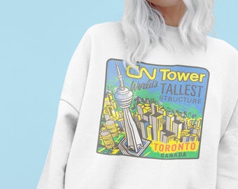 Toronto sweatshirt, vintage style design, CN Tower, retro graphic shirt