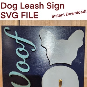 File digitale del segno del guinzaglio del cane, segno del cane corgi, porta guinzaglio, porta guinzaglio del cane, file digitale SVG