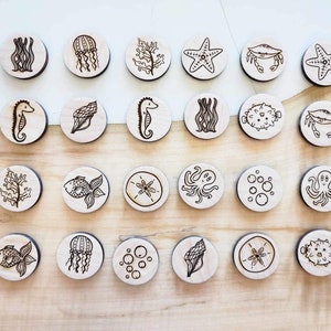 memory game SVG file, digital memory game, childrens game, wooden games, kids memory game, sea creatures, under the sea, sea life game