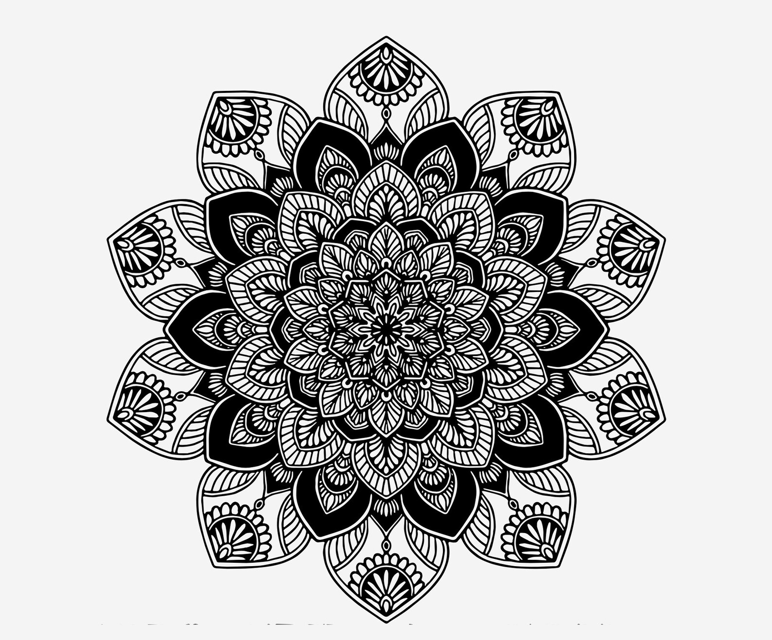 Mandala Clip Art SVG PNG Digital File, Digital Clip Art, Mandala ...