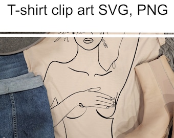 Female line art, clip art, tshirt download, sensual line art, digital download SVG, PNG, Cricut file, cricut