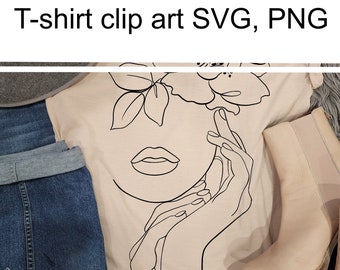 T-shirt clip art, line art, digital line art SVG vector file, PNG file, cricut file, cricut PNG