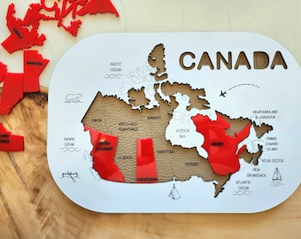 kids map puzzle SVG, map of canada puzzle, education school toys, learning game puzzle SVG, digital download puzzle, canada SVG download