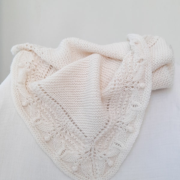 Baby Blanket Knitting Pattern, Square Throw, Beginner to Intermediate (PDF Pattern)
