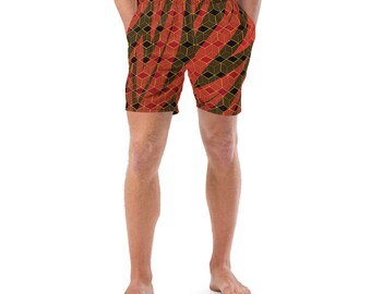 BLACK CAVIAR- Custom All-Over Print Recycled Swim Trunks