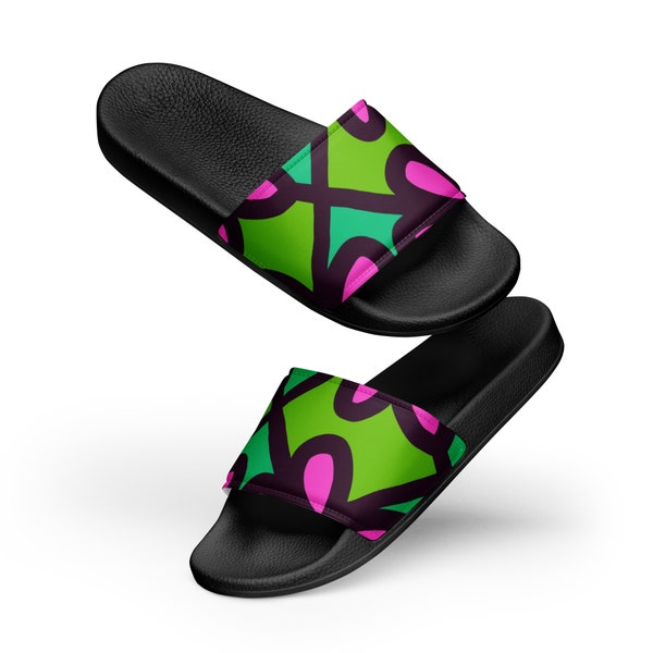LOUISA-  Summer Splash: Custom Colorful Women's Slides  Women's slides